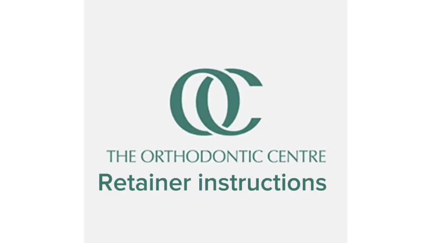 Retainer instructions